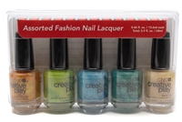 CND Creative Play Nail Lacquer set of 5: Gilty or Innocent, Toe the Lime, Drop Anchor, My Mo-Mint, Base Coat  .46 fl oz each
