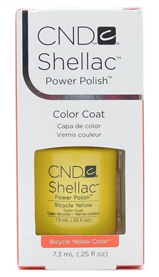 CND Shellac Color Coat Bicycle Yellow Color .25 Fl Oz.