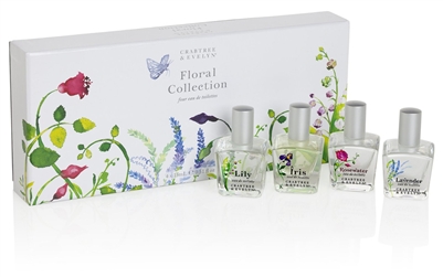 Crabtree & Evelyn - Floral Collection 4 Eau de Toilette Set (Rosewater, Lavender, Iris, Lily)