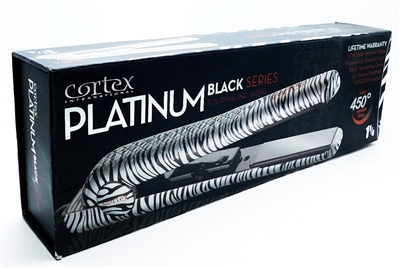 Cortex Platinum Black Series Tourmaline Iron Zebra Print:  1 1/4 inch plates  100% solid ceramic plates