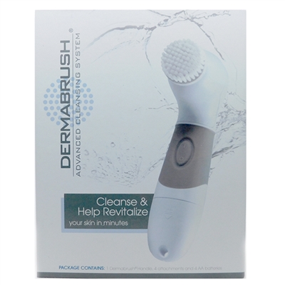 DERMABRUSH Cleanse & Help Revitalize Set: Dermabrush Handle, 4 Attachments, 4 AA Batteries