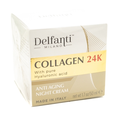 Delfanti COLLAGEN 24K Nightly Anti-Aging Cream with Hyaluronic Acid  1.7 fl oz