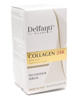 Delfanti COLLAGEN 24K Anti-Aging EYE CONTOUR SERUM with Hyaluronic Acid  .5 fl oz