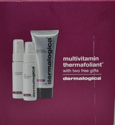 Dermalogica Multivitamin Thermafoliant, 2.5 Oz Set: Includes Skin Resurfacing Cleanser 1 Oz & Antioxidant HydraMist 1 Oz