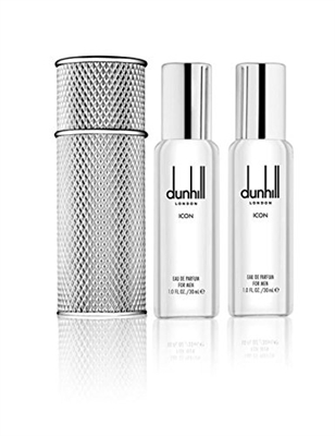 Dunhill London ICON Eau de Parfum for Men Luxury Spray & Two Refills 1 Oz Each