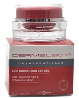 Dermelect LINE CORRECTION EYE GEL with Hyaluronic Acid & Echinacea Extract  .5oz