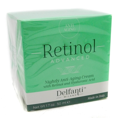 Delfanti RETINOL Advanced  Nightly Anti-Aging Cream with Hyaluronic Acid  1.7 fl oz