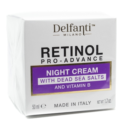 Delfanti RETINOL Pro-Advance Night Cream with Dead Sea Salts and Vitamin B  1.7 fl oz