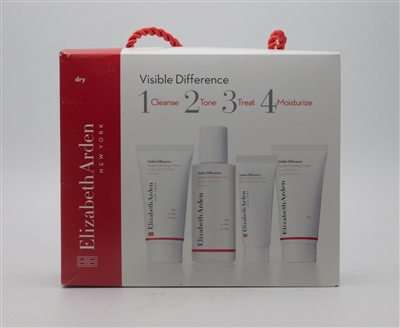 Elizabeth Arden New York Visible Difference Just 4 Steps To Healthier Looking Skin 4 Pc:Cleanser 1 Oz, Toner 1.7 Oz, Skin Serum 0.5 Oz, And Cream Broad Sunscreen 1 Oz