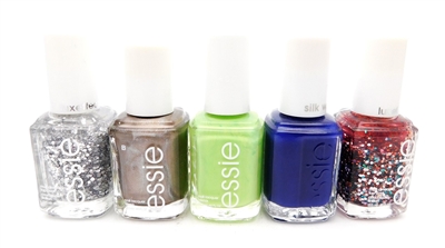 essie Nail Color 5 Piece Set: Set In Stones, B, Vibrant Vibes, Point of Blue, Jazzy Jubilant (each .46 Fl Oz.)