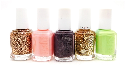 essie Nail Color 5 Piece Set: Summit of Style, Groove is in the Heart, Frock 'n Roll, Rock at the Top, Vibrant Vibes (each .46 Fl Oz.)