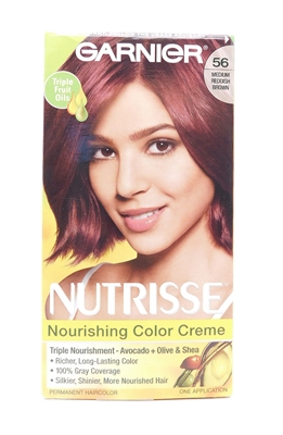 Garnier Nutrisse Nourishing Color Creme 56 Medium Reddish Brown One Application