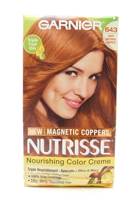 Garnier Nutrisse Nourishing Color Creme Magnetic Coppers 643 Light Natural Copper One Application