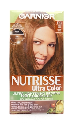 Garnier Nutrisse Ultra Color Ultra Lightening Browns for Darker Hair B3 Golden Brown One Application