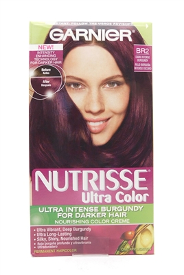 Garnier Nutrisse Ultra Color Ultra Intense Burgundy for Darker Hair BR2 Dark Intense Burgundy One Application