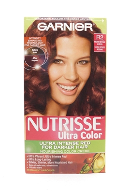 Garnier Nutrisse Ultra Color Ultra Intense Red for Darker Hair R2 Medium Intense Auburn One Application
