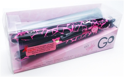 Go Styling Iron by FHI Heat with Free Heat Mat Pink and Black:  1 inch plates, ceramic tourmaline plates