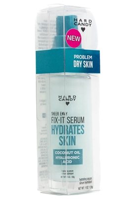 Hard Candy FIX-IT SERUM, Hydrates Skin, Coconut Oil and Hyaluronic Acid for Problem Dry Skin  1oz