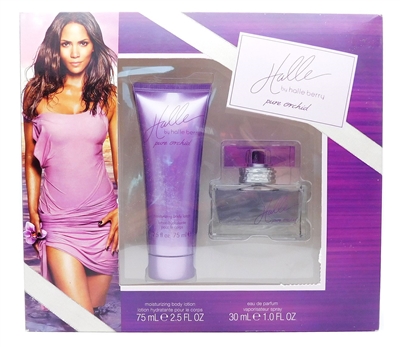 Halle by Halle Berry Pure Orchid Gift Set: Moisturizing Body Lotion 2.5 Fl Oz., Eau De Parfum 1 Fl Oz.