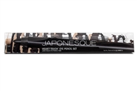 Japonesque VELVET TOUCH Eye Pencil Set: Jet Black, Deep Brown, Waterline Nude  .042oz each