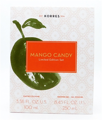 Korres Mango Candy Limited Edition Set: Eau De Cologne 3.38 Fl Oz., Shower Gel 8.45 Fl Oz.