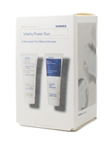 KORRES Vitality Power Duo, Volumizing Serum-in-Moisturizer .68 fl oz and Foaming Cream Cleanser .68 fl oz