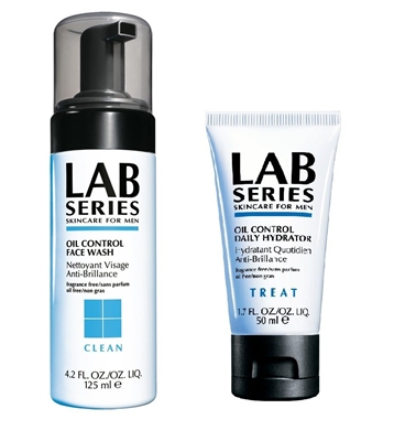 LAB Series - Oil Control Set :Face Wash 4.2 Oz & Daily Hydrator 1.7 Oz