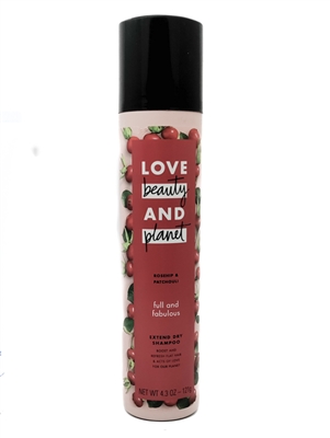 Love Beauty and Planet FULL AND FABULOUS Rosehip and Patchouli Extend Dry Shampoo  4.3oz