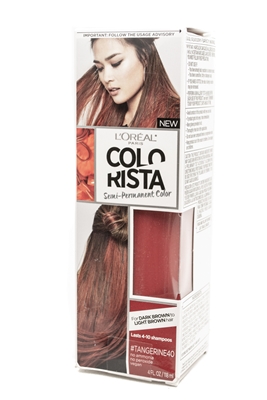 L'Oreal Colorista Semi-Permanent Color Tangerine 40, for Dark Brown to Light Brown Hair  4 fl oz
