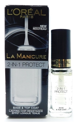L'Oreal La Manicure 2-in-1 Protect Base & Top Coat 5 mL.