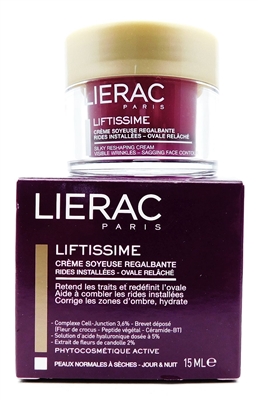 Lierac Liftissime Silky Reshaping Cream Normal to Dry Skin- Day & Night .5 Oz.