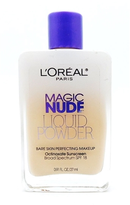 L'Oreal Magic Nude Liquid Powder Bare Skin Perfecting Makeup 310 Light Ivory .91 Fl Oz.