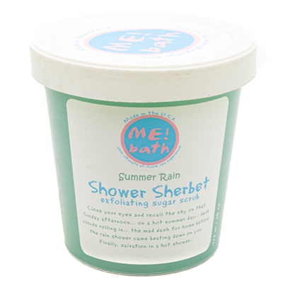 Me! Bath SUMMER RAIN Shower Sherbet  Exfoliating Sugar Scrub  16 fl oz