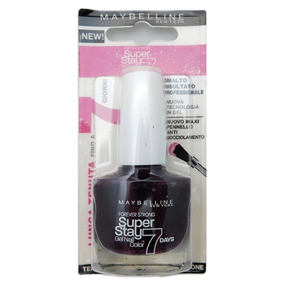Maybelline Super Stay 7 Nail Lacquer 05 Extreme Black Current 10 mL.