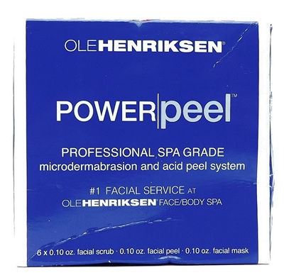 Ole Henriksen Power Peel Professional Spa Grade Microdermabrasion and Acid Peel System (6 x .10 Oz. facial scrub, .10 Oz. facial peel, .10 Oz. facial mask)