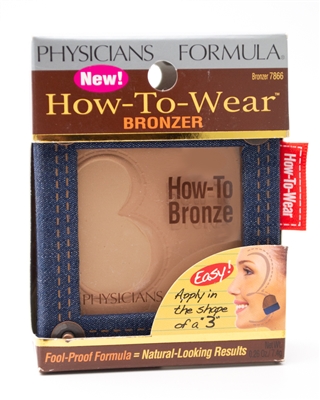 Physicians Formula HOW-TO-WEAR Bronzer, 7866, Includes Mirror and Brush  .26oz