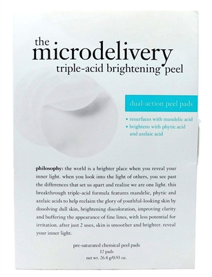 Philosophy The Microdelivery Triple-Acid Brightening Peel 12 Pads .93 Oz.