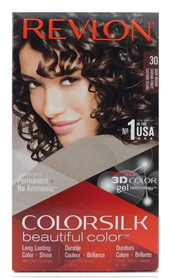 Revlon ColorSilk Beautiful Color 30 Dark Brown 1 application