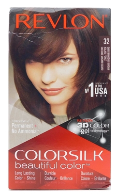 Revlon ColorSilk Beautiful Color 32 Dark Mahogany Brown 1 application