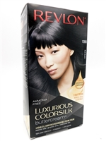 Revlon LUXURIOUS COLORSILK Buttercream, Argan Oil Enriched,12BB Blue Black, 100% Gray Coverage  one application