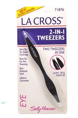 Sally Hansen La Cross 2-in-1 Tweezers, Slant Tip and Point Tip