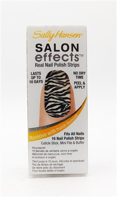 Sally Hansen Salon Effects Real Nail Polish Strips 310 Wild Child: 16 Nail Polish Strips, Cuticle Stick, Mini File & Buffer