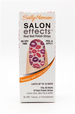 Sally Hansen Salon Effects Real Nail Polish Strips 520 Giving Lip: 16 Nail Polish Strips, Cuticle Stick, Mini File & Buffer