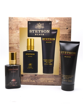 Stetson Black Set: Cologne 1.5 oz, After Shave Balm 3.4 fl oz