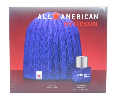 Stetson All American 2 Pc Set: Cologne Spray 1 Oz & Knit Ski Cap