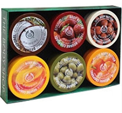 The Body Shop Butter Collection 6 Pc Set: Coconut, Satsuma, Shea, Mango, Olive & Strawberry 1.7 Oz Each