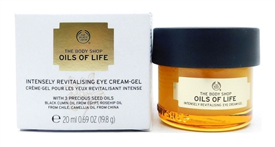 The Body Shop Oils Of Life Intensely Revitalising Eye Cream-Gel .69 Oz.