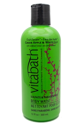 Vitabath FRUIT FANATIC Green Apple & White Lily Body Wash  12 fl oz