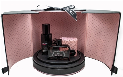 Victoria's Secret TEASE 3pc Gift Set: Lingerie Spray  2.5 fl oz,  Eau De Parfum  1.7 fl oz, Cleansing Bar 5oz