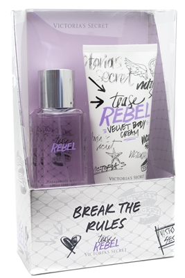 Victoria's Secret BREAK THE RULES Tease Rebel Set; Fragrance Mist 2.5 fl oz, Velvet Body Cream  3.4 fl oz